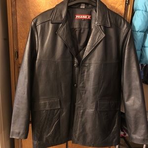 Men’s Phase 2 BLACK Leather Jacket